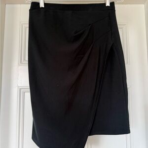Black Women's Asymmetric Wrap Pencil Skirt Size Small